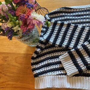 FREE PEOPLE boxy cable knit sweater.